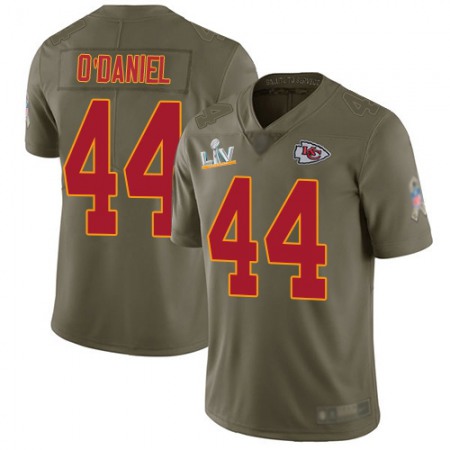 Nike Chiefs #44 Dorian O'Daniel Olive Youth Super Bowl LV Bound Stitched NFL Limited 2017 Salute To Service Jersey