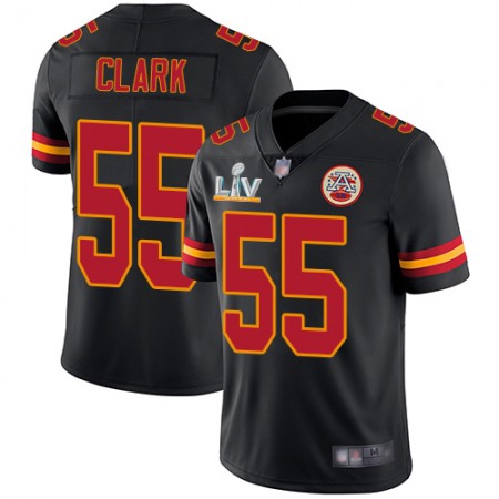 Nike Chiefs #55 Frank Clark Black Youth Super Bowl LV Bound Stitched NFL Limited Rush Jersey