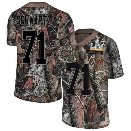 Nike Chiefs #71 Mitchell Schwartz Camo Youth Super Bowl LV Bound Stitched NFL Limited Rush Realtree Jersey