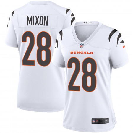 Cincinnati Bengals #28 Joe Mixon White Nike Women's Game Jersey