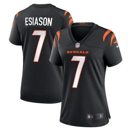 Cincinnati Bengals #7 Boomer Esiason Black Nike Women's Game Jersey