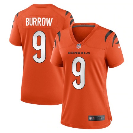 Cincinnati Bengals #9 Joe Burrow Orange Nike Women's Alternate Game Jersey