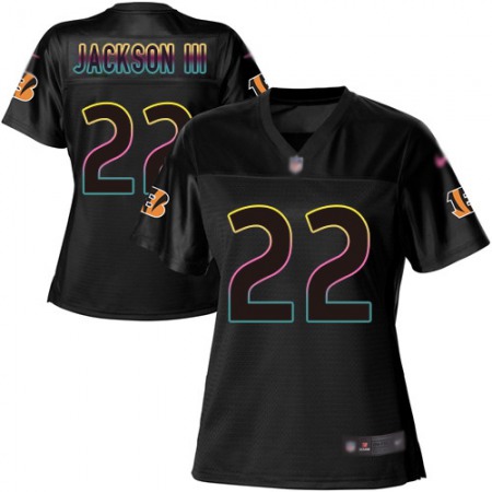 Nike Bengals #22 William Jackson III Black Women's NFL Fashion Game Jersey