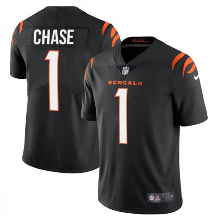 Cincinnati Bengals #1 Ja'Marr Chase Black Youth Nike Vapor Limited Jersey