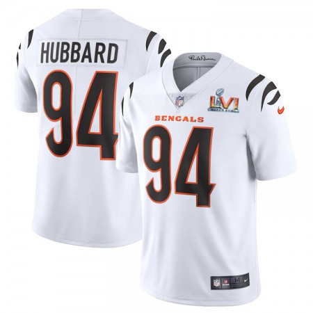 Cincinnati Bengals #94 Sam Hubbard White Super Bowl LVI Patch Youth Nike Vapor Limited Jersey