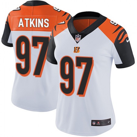 Nike Bengals #97 Geno Atkins White Women's Stitched NFL Vapor Untouchable Limited Jersey