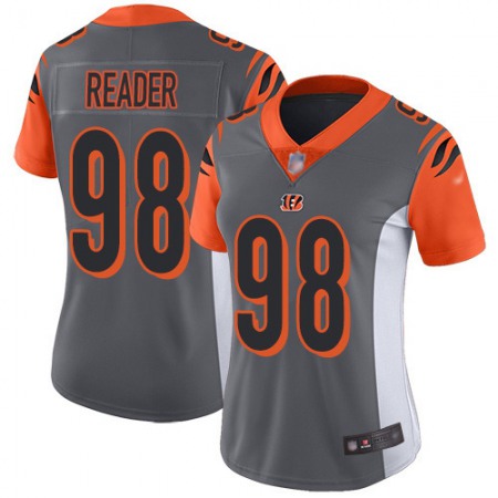 Nike Bengals #98 D.J. Reader Silver Women's Stitched NFL Limited Inverted Legend Jersey