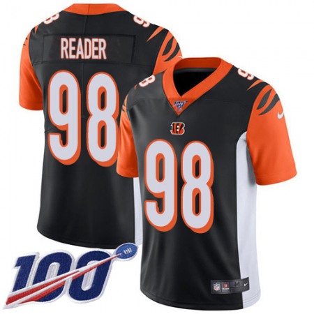 Nike Bengals #98 D.J. Reader Black Team Color Youth Stitched NFL 100th Season Vapor Untouchable Limited Jersey