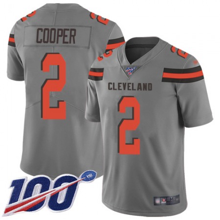 Nike Browns #2 Amari Cooper Gray Youth Stitched NFL Limited Inverted Legend 100th Season Jersey