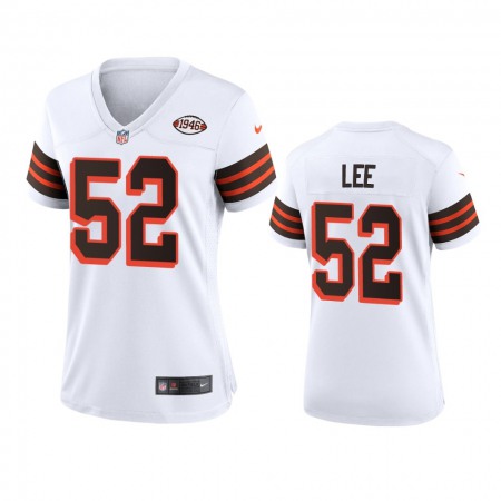 Women Browns #52 Elijah Lee Nike 1946 Collection Alternate Game Limited NFL Jersey - White