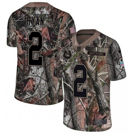 Nike Colts #2 Matt Ryan Camo Youth Stitched NFL Limited Rush Realtree Jersey