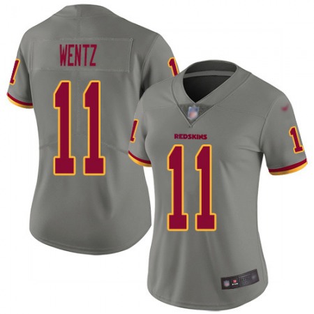 Nike Commanders #11 Carson Wentz Gray Women's Stitched NFL Limited Inverted Legend Jersey