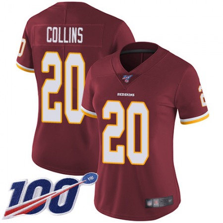 Nike Commanders #20 Landon Collins Burgundy Red Team Color Women's Stitched NFL 100th Season Vapor Limited Jersey