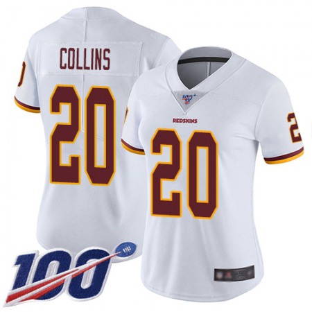 Nike Commanders #20 Landon Collins White Women's Stitched NFL 100th Season Vapor Limited Jersey