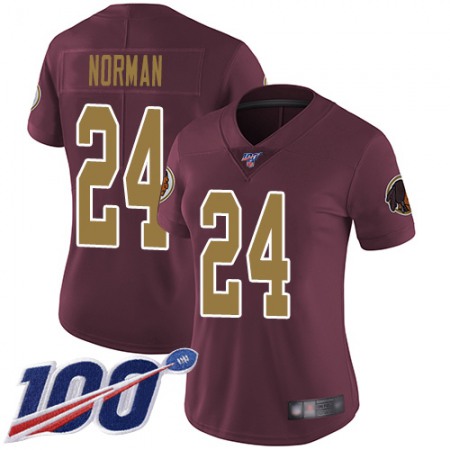 Nike Commanders #24 Josh Norman Burgundy Red Alternate Women's Stitched NFL 100th Season Vapor Limited Jersey