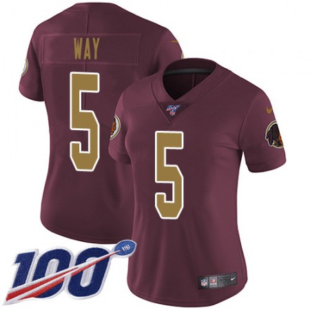 Nike Commanders #5 Tress Way Burgundy Alternate Women's Stitched NFL 100th Season Vapor Untouchable Limited Jersey