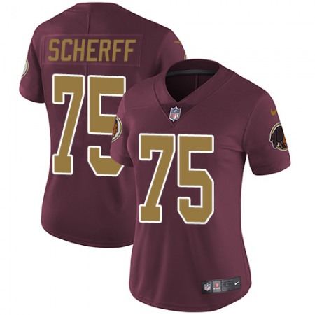 Nike Commanders #75 Brandon Scherff Burgundy Red Alternate Women's Stitched NFL Vapor Untouchable Limited Jersey