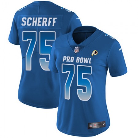 Nike Commanders #75 Brandon Scherff Royal Women's Stitched NFL Limited NFC 2018 Pro Bowl Jersey