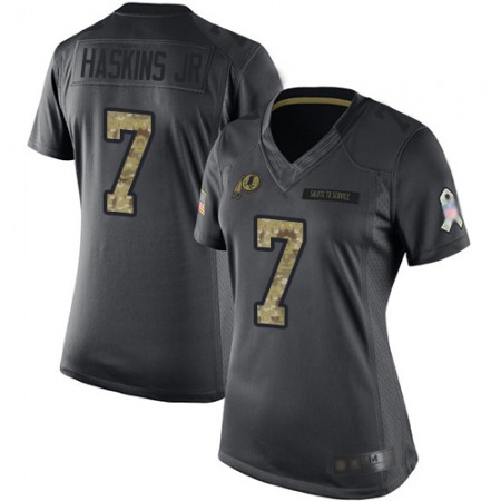 Nike Commanders #7 Dwayne Haskins Jr Black Women's Stitched NFL Limited 2016 Salute to Service Jersey