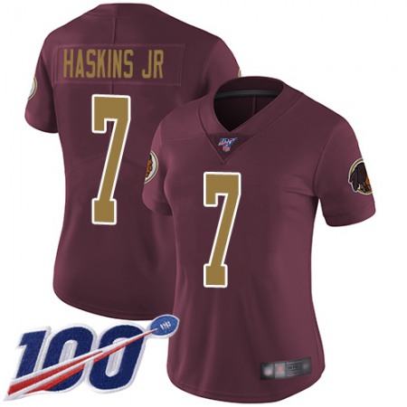 Nike Commanders #7 Dwayne Haskins Jr Burgundy Red Alternate Women's Stitched NFL 100th Season Vapor Limited Jersey