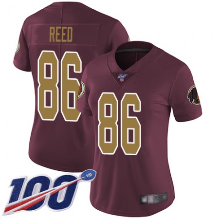 Nike Commanders #86 Jordan Reed Burgundy Red Alternate Women's Stitched NFL 100th Season Vapor Limited Jersey