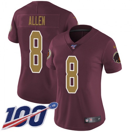 Nike Commanders #8 Kyle Allen Burgundy Red Alternate Women's Stitched NFL 100th Season Vapor Untouchable Limited Jersey