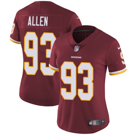 Nike Commanders #93 Jonathan Allen Burgundy Red Team Color Women's Stitched NFL Vapor Untouchable Limited Jersey