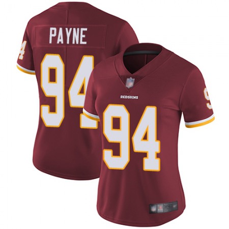 Nike Commanders #94 Da'Ron Payne Burgundy Red Team Color Women's Stitched NFL Vapor Untouchable Limited Jersey