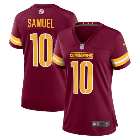 Washington Commanders #10 Curtis Samuel Burgundy Women's Nike Game Jersey