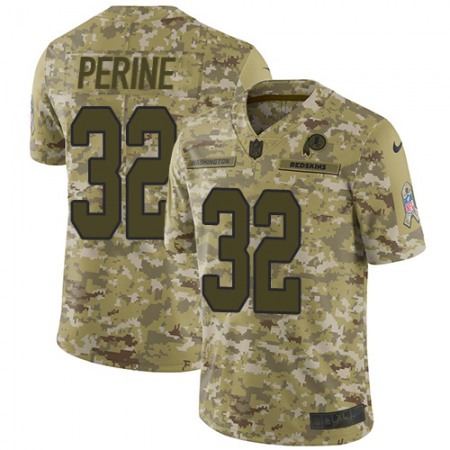 Nike Commanders #32 Samaje Perine Camo Youth Stitched NFL Limited 2018 Salute to Service Jersey