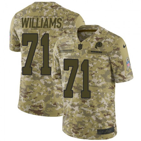 Nike Commanders #71 Trent Williams Camo Youth Stitched NFL Limited 2018 Salute to Service Jersey