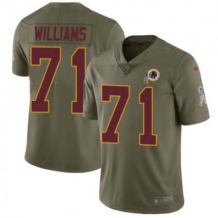 Nike Commanders #71 Trent Williams Olive Youth Stitched NFL Limited 2017 Salute to Service Jersey