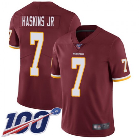 Nike Commanders #7 Dwayne Haskins Jr Burgundy Red Team Color Youth Stitched NFL 100th Season Vapor Limited Jersey