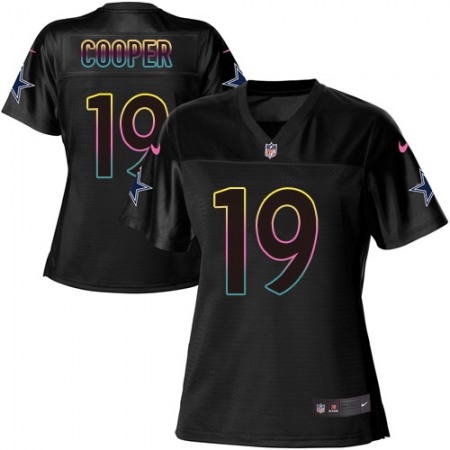 Nike Cowboys #19 Amari Cooper Black Women's NFL Fashion Game Jersey