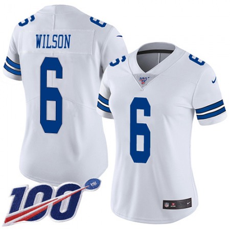 Nike Cowboys #6 Donovan Wilson White Women's Stitched NFL 100th Season Vapor Untouchable Limited Jersey