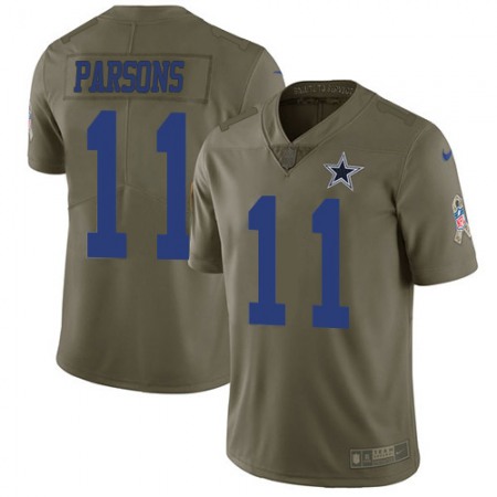 Nike Cowboys #11 Micah Parsons Olive Youth Stitched NFL Limited 2017 Salute To Service Jersey