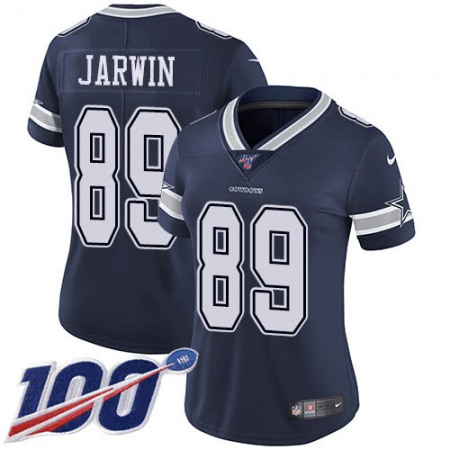 Nike Cowboys #89 Blake Jarwin Navy Blue Team Color Women's Stitched NFL 100th Season Vapor Untouchable Limited Jersey