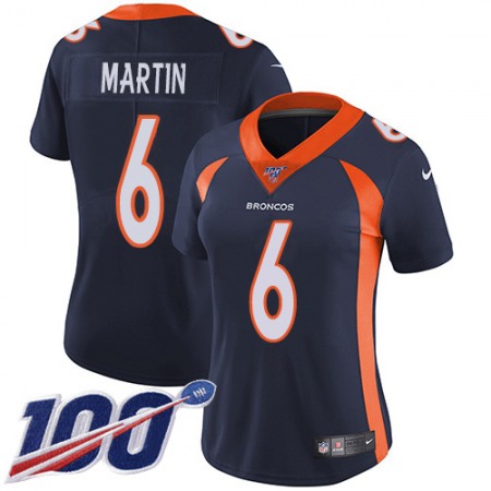 Nike Broncos #6 Sam Martin Navy Blue Alternate Women's Stitched NFL 100th Season Vapor Untouchable Limited Jersey