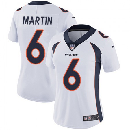 Nike Broncos #6 Sam Martin White Women's Stitched NFL Vapor Untouchable Limited Jersey