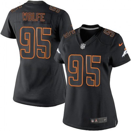 Nike Broncos #95 Derek Wolfe Black Impact Women's Stitched NFL Limited Jersey