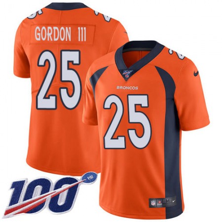 Nike Broncos #25 Melvin Gordon III Orange Team Color Youth Stitched NFL 100th Season Vapor Untouchable Limited Jersey