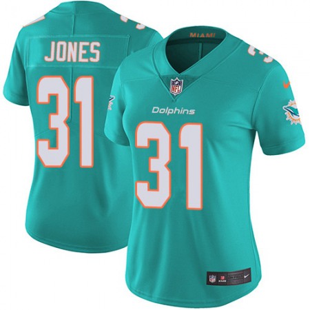 Nike Dolphins #31 Byron Jones Aqua Green Team Color Women's Stitched NFL Vapor Untouchable Limited Jersey