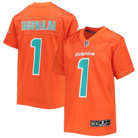 Miami Dolphins #1 Tua Tagovailoa Nike Youth Orange Inverted Team Game Jersey