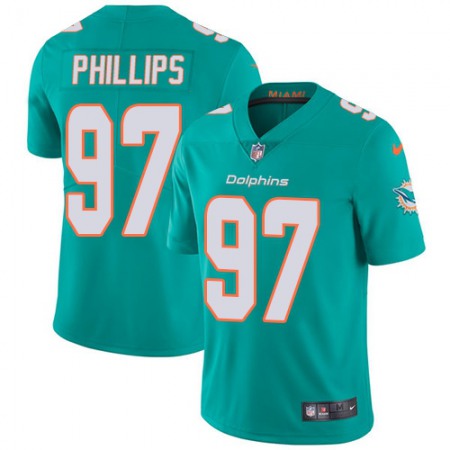 Nike Dolphins #97 Jordan Phillips Aqua Green Team Color Youth Stitched NFL Vapor Untouchable Limited Jersey