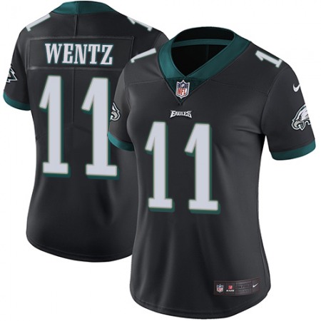 Nike Eagles #11 Carson Wentz Black Alternate Women's Stitched NFL Vapor Untouchable Limited Jersey