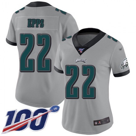 Nike Eagles #22 Marcus Epps Silver Women's Stitched NFL Limited Inverted Legend 100th Season Jersey