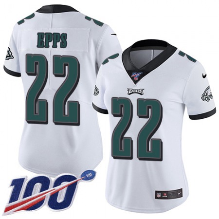 Nike Eagles #22 Marcus Epps White Women's Stitched NFL 100th Season Vapor Untouchable Limited Jersey