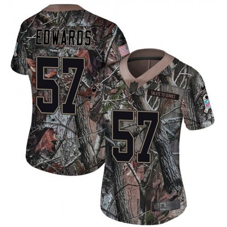 Nike Eagles #57 T. J. Edwards Camo Women's Stitched NFL Limited Rush Realtree Jersey