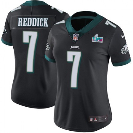 Nike Eagles #7 Haason Reddick Black Alternate Super Bowl LVII Patch Women's Stitched NFL Vapor Untouchable Limited Jersey