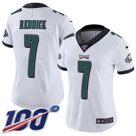 Nike Eagles #7 Haason Reddick White Women's Stitched NFL 100th Season Vapor Untouchable Limited Jersey